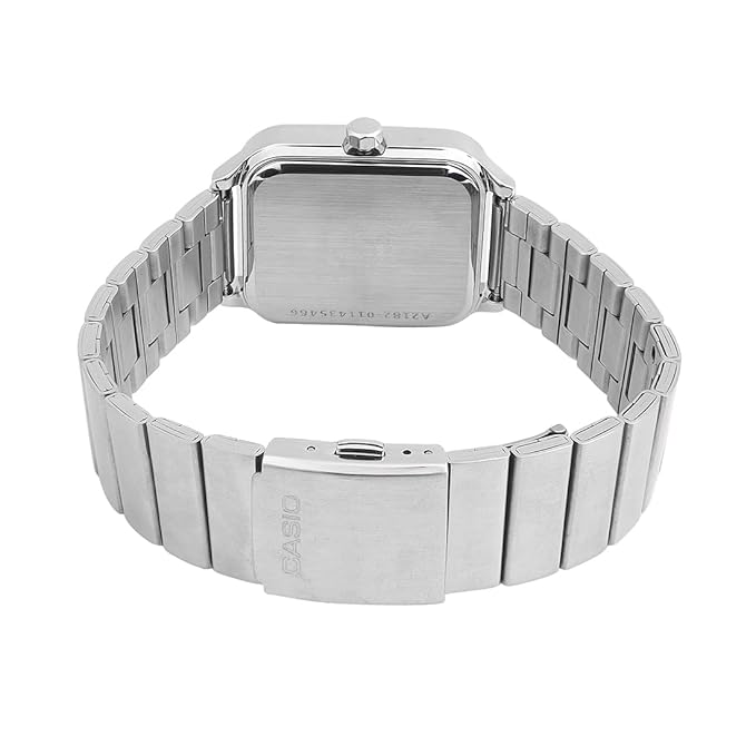 Giordano Silver Classic Square Analog Watch for Men with Moon Phase Display and Stainless Steel Strap GZ-50117-11 - Image 6