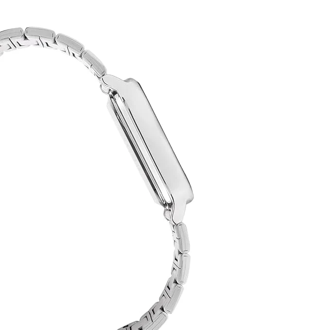 Giordano Silver  Classic Square Analog Watch for Men with Moon Phase Display and Stainless Steel Strap GZ-50117-22 - Image 7