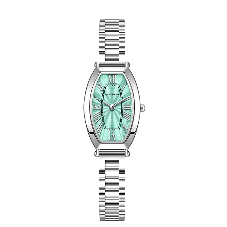 Giordano Silver oval shape Dial Watch for women – Elegant Roman Numerals, Stainless Steel Strap, Sleek Analog Design GZ-60100-22 - Image 6