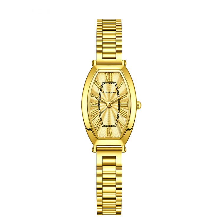 Giordano Silver oval shape Dial Watch for women – Elegant Roman Numerals, Stainless Steel Strap, Sleek Analog Design GZ-60100-33 - Image 6