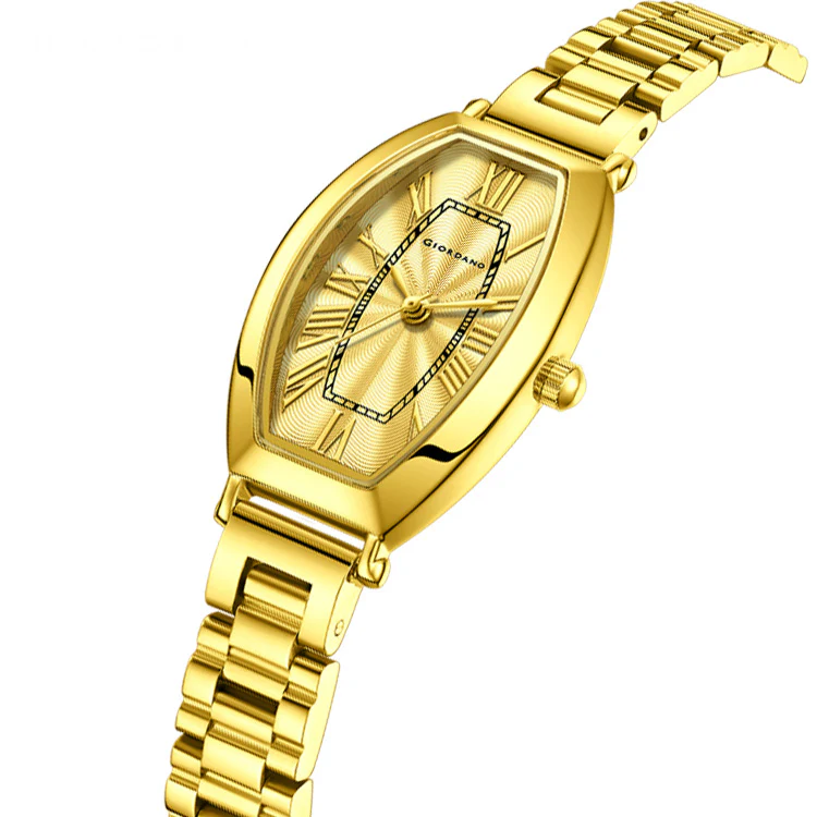 Giordano Silver oval shape Dial Watch for women – Elegant Roman Numerals, Stainless Steel Strap, Sleek Analog Design GZ-60100-33 - Image 7