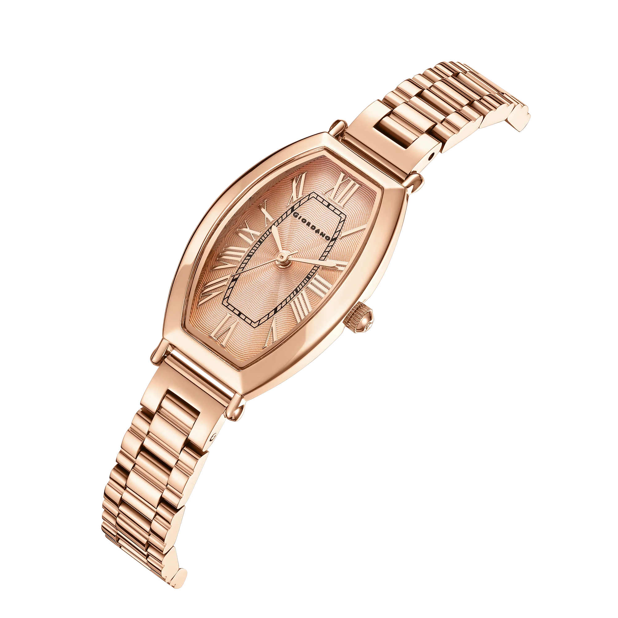 Giordano Silver oval shape Dial Watch for women – Elegant Roman Numerals, Stainless Steel Strap, Sleek Analog Design GZ-60100-44 - Image 7