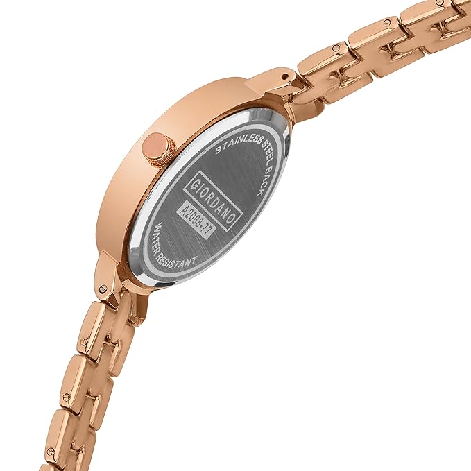 Giordano Silver  Shimmer Collection Analog Watch for Women with Diamond Studded Case, Shimmer Dial and Stylish Stainless Steel Strap A2068-77 - Image 5