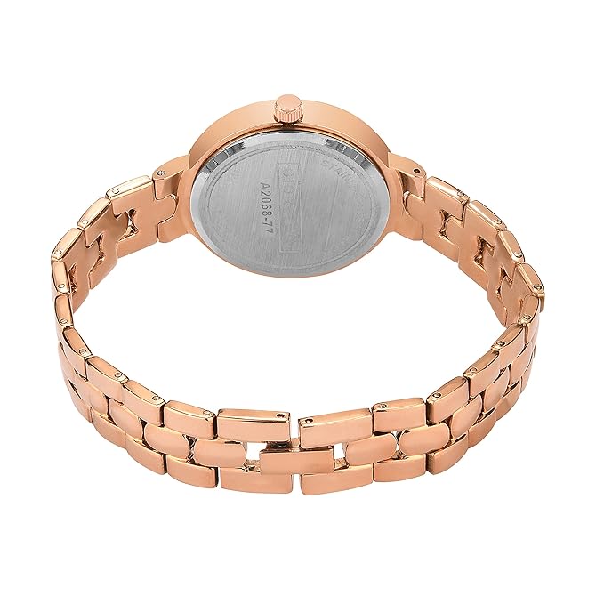 Giordano Silver  Shimmer Collection Analog Watch for Women with Diamond Studded Case, Shimmer Dial and Stylish Stainless Steel Strap A2068-77 - Image 6