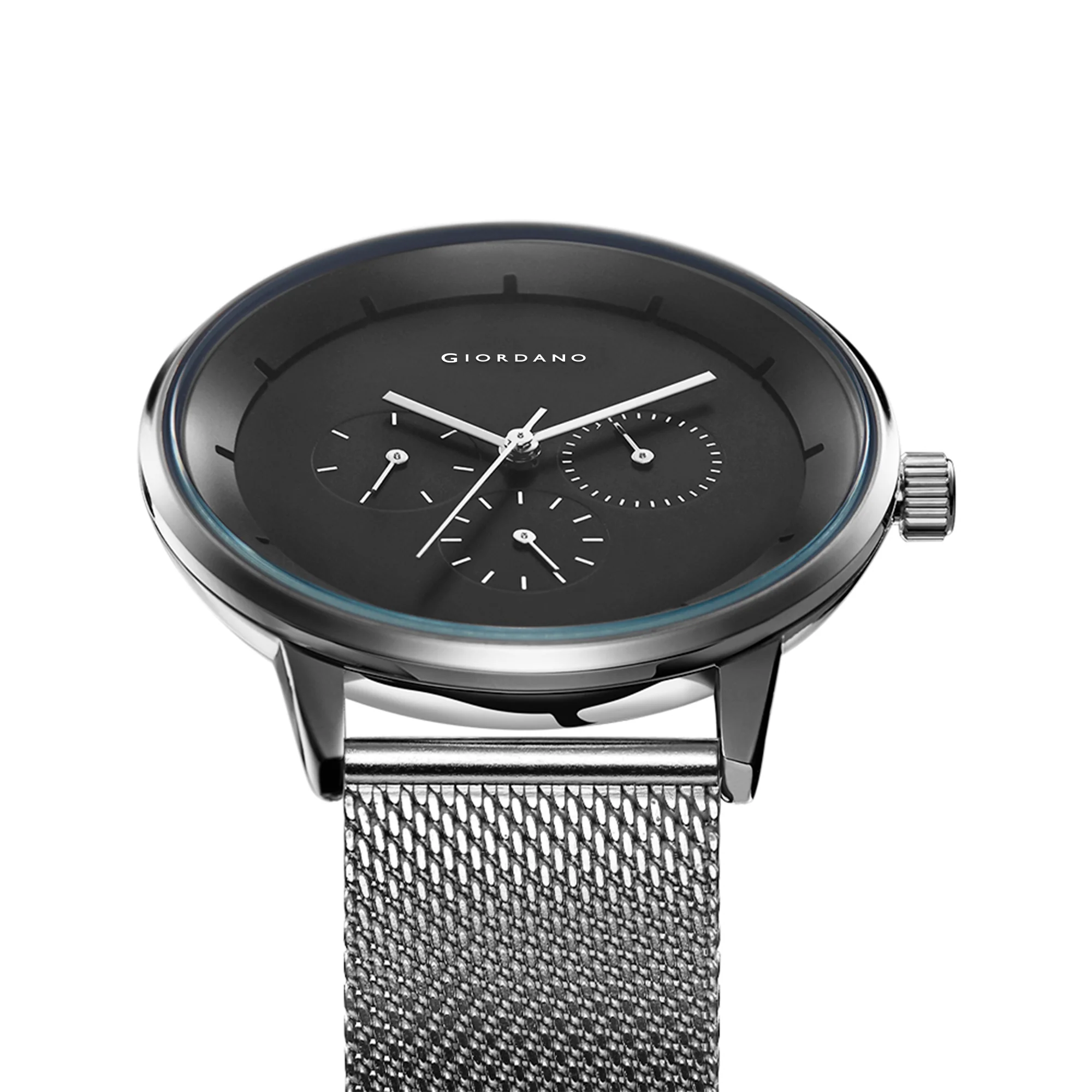Giordano Skyscrapper Collection Multi-Function Rose Gold Watch for Man with White Dial and Rose Gold Metal Mesh Strap Wrist Watches for Men, with Classy Mesh Band | GZ-50005-11 - Image 7