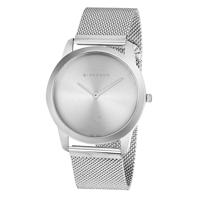 Giordano Slim Watch Collection Analog Watch for Men & Boys | Mesh Metal Band with Stainless Steel Case Round Shape Water Resistant Wrist Watch - GD-4064-11 - Image 6