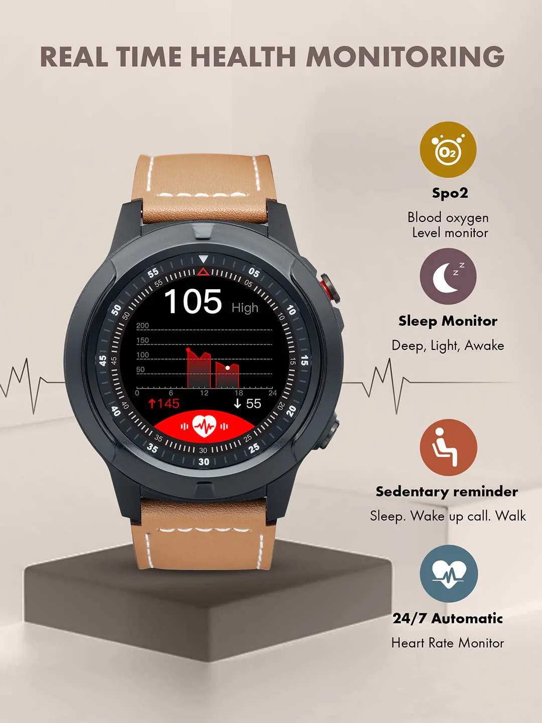 Giordano Smartwatch | GT04-BR - Image 4