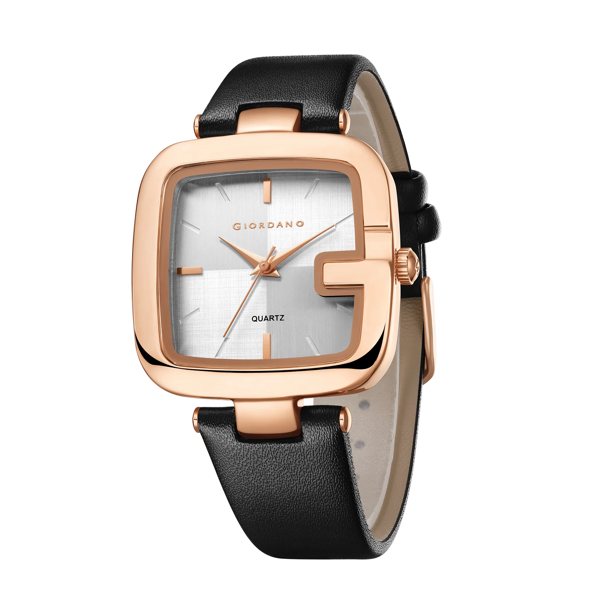 Giordano Square Dial Watch for women with leather strap and Premium Quartz moevment-GZ-60089-01 - Image 4