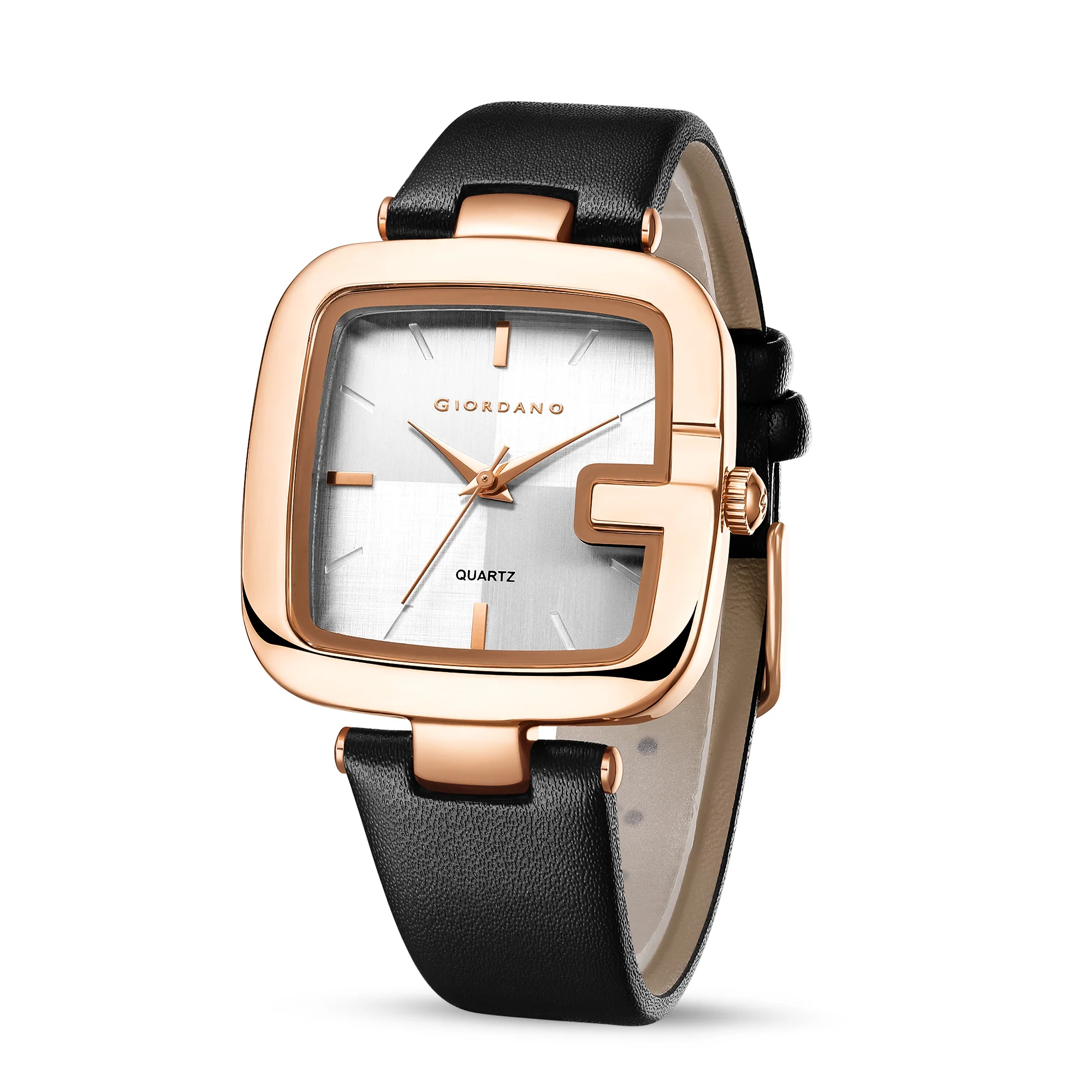 Giordano Square Dial Watch for women with leather strap and Premium Quartz moevment-GZ-60089-01 - Image 5
