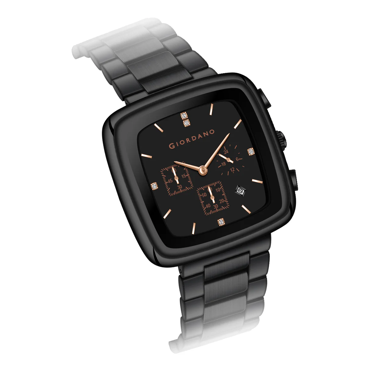 Giordano Square Face Watch for Men – Multifunction Dial with Date Display, Sleek Stainless Steel Strap, Modern Design for Everyday Elegance | GZ-50162-11 - Image 6