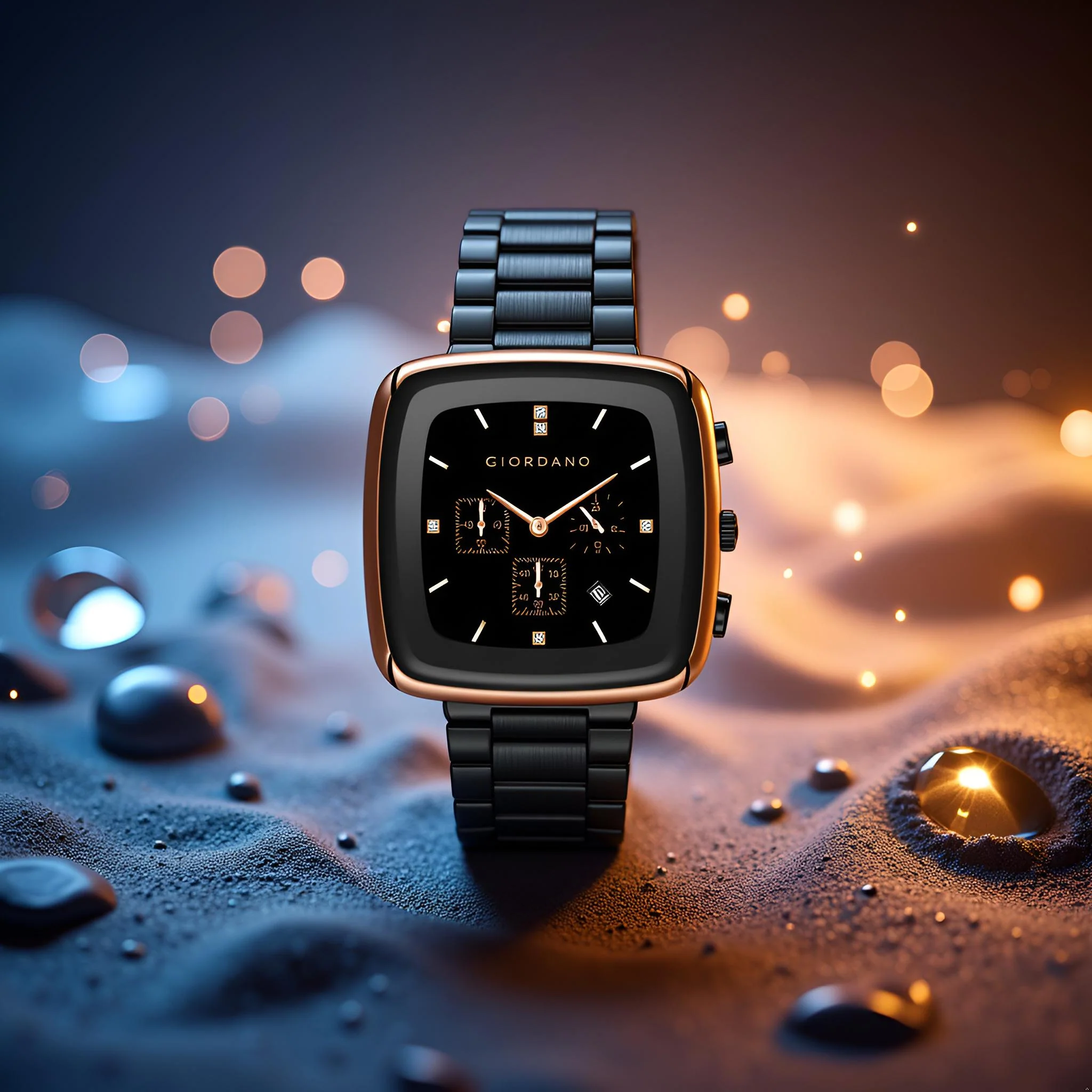 Giordano Square Face Watch for Men – Multifunction Dial with Date Display, Sleek Stainless Steel Strap, Modern Design for Everyday Elegance | GZ-50162-22 - Image 3