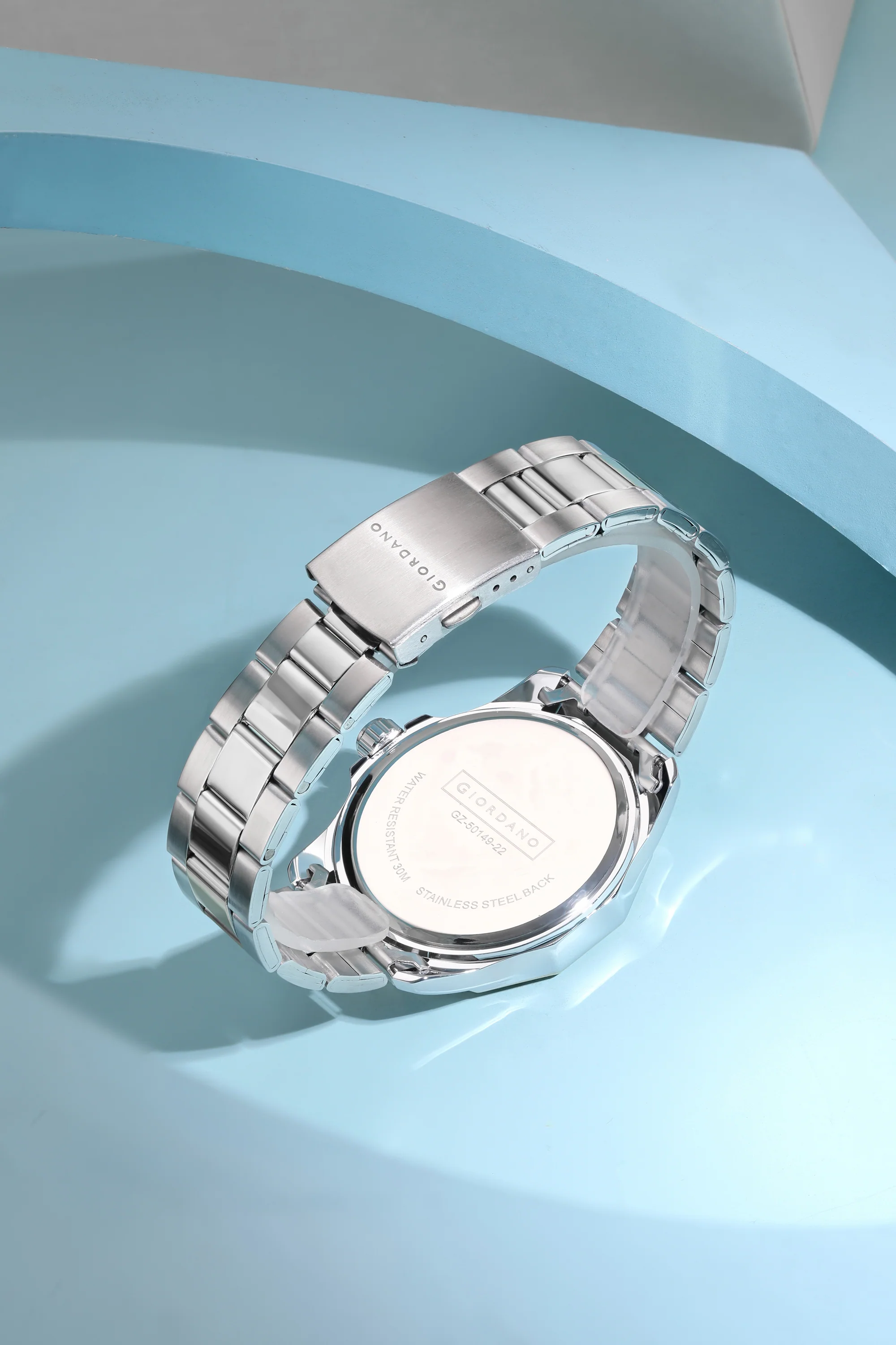 Giordano Stainless Steel Analog Watch for Men – Classic Sporty Design | Textured Dial, Quartz Movement and Date Display with Magnifier | GZ-50149-22 - Image 4