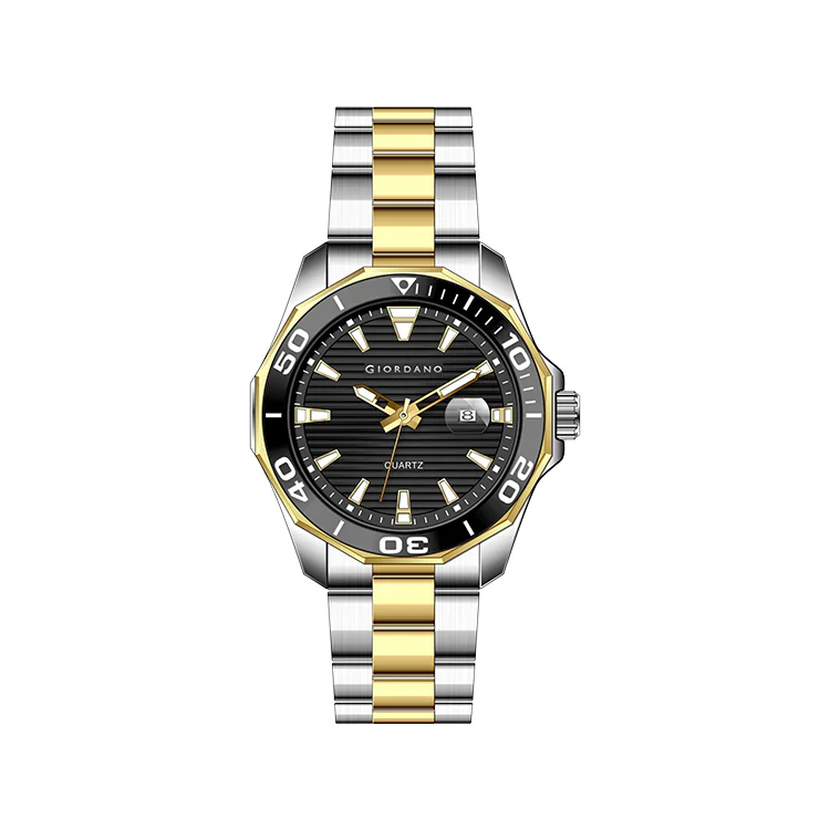 Giordano Stainless Steel Analog Watch for Men – Classic Sporty Design | Textured Dial, Quartz Movement and Date Display with Magnifier | GZ-50149-44 - Image 5