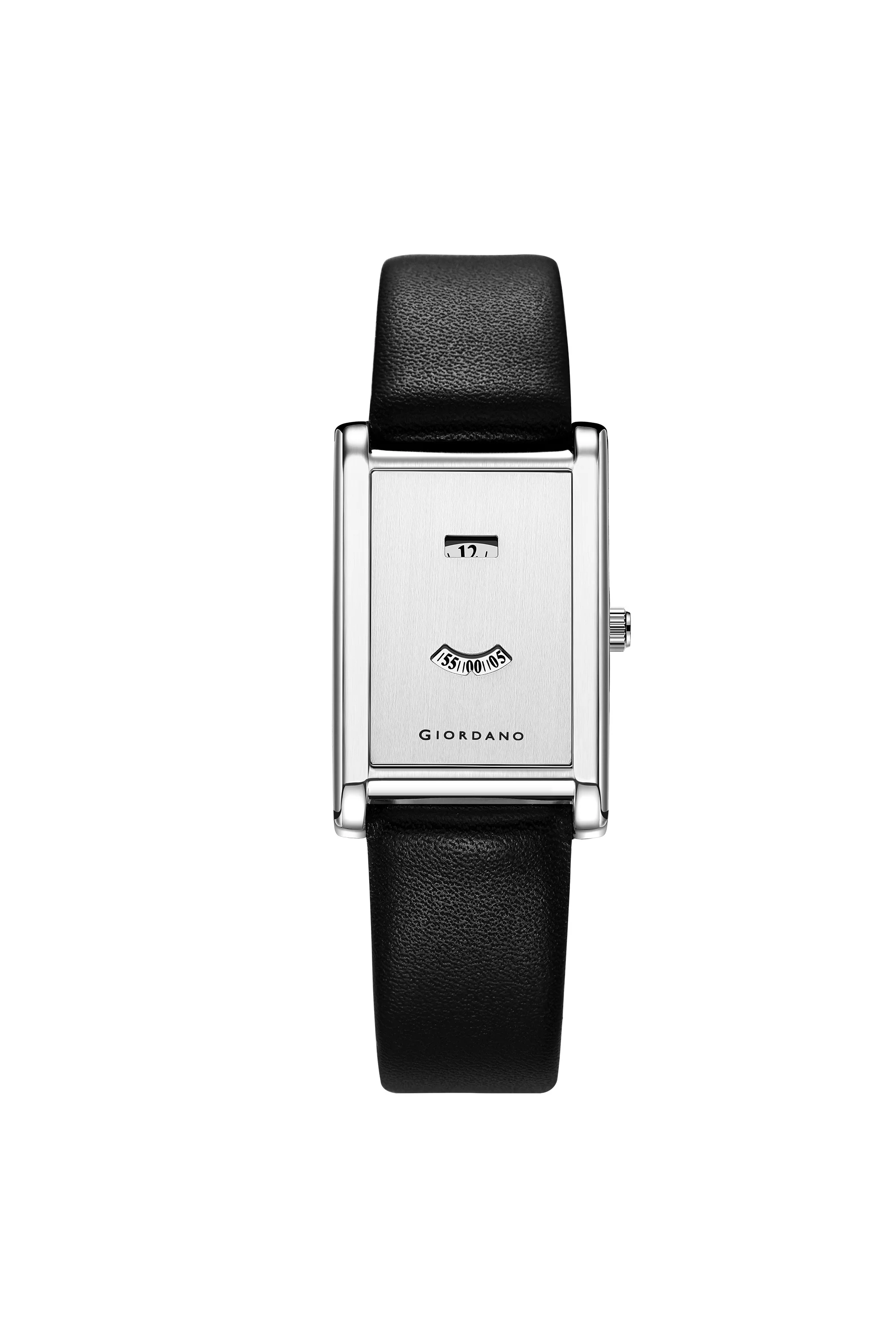 Giordano Unique Analog Watch for Women with Rectangular Dial, Hours & Minutes Window, Quartz Movement & Leather Strap - GZ-60148-02 - Image 5