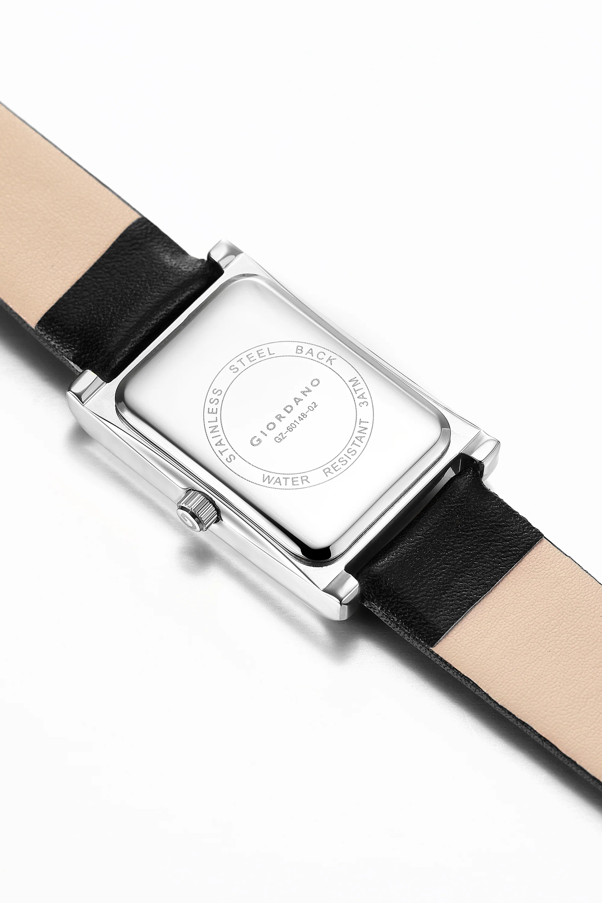 Giordano Unique Analog Watch for Women with Rectangular Dial, Hours & Minutes Window, Quartz Movement & Leather Strap - GZ-60148-02 - Image 6